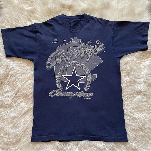 Vintage 90’s Dallas Cowboys NFC Eastern Division Champions Navy Blue - Picture 1 of 4